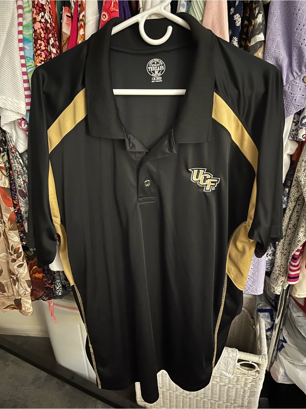 Rivalry Threads Black Tee with White Logo